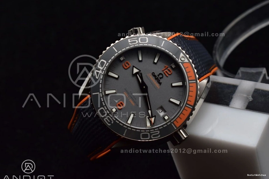 Edition Bezel Trendsetting Planet Orange SS Clone 43.5mm Best A8900 Gray on V 1010 Super VSF Ocean 1:1 Dial Black Strap Nylon 0220
